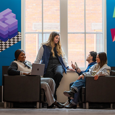 RAs interviewing students.