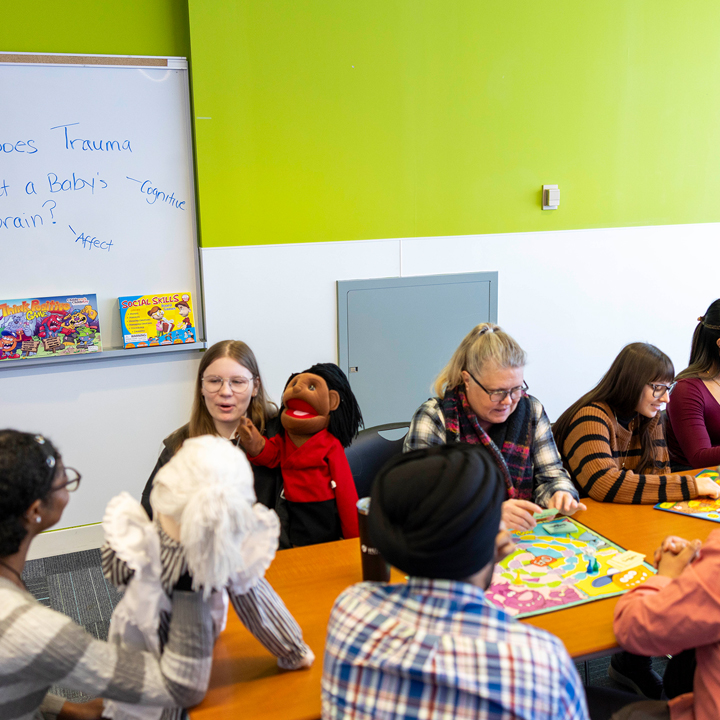 ECE students engaged in hands-on learning.