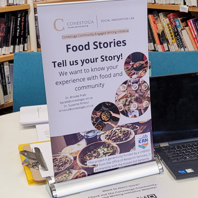 "Food Stories Tell us your Story" outreach poster